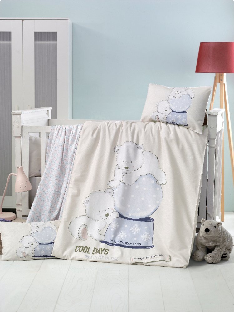 Victoria Home Set lenjerie 6 piese Bumbac Ranforce Frozen 120x60 cm