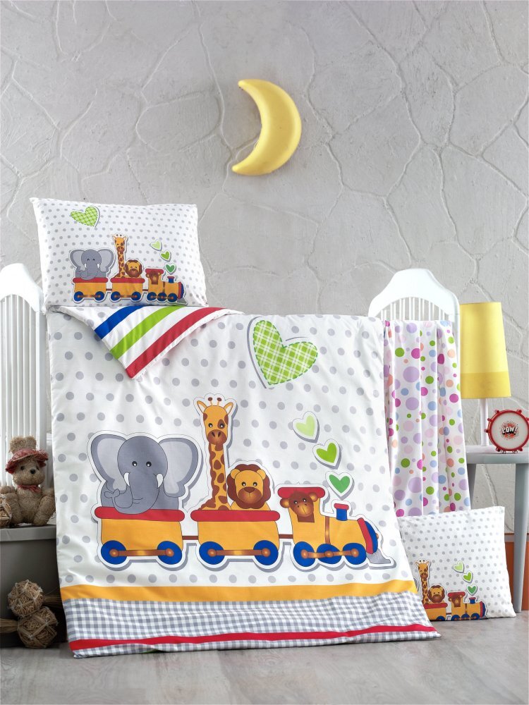 Victoria Home Set lenjerie 6 piese Bumbac Ranforce Madagascar 120x60 cm