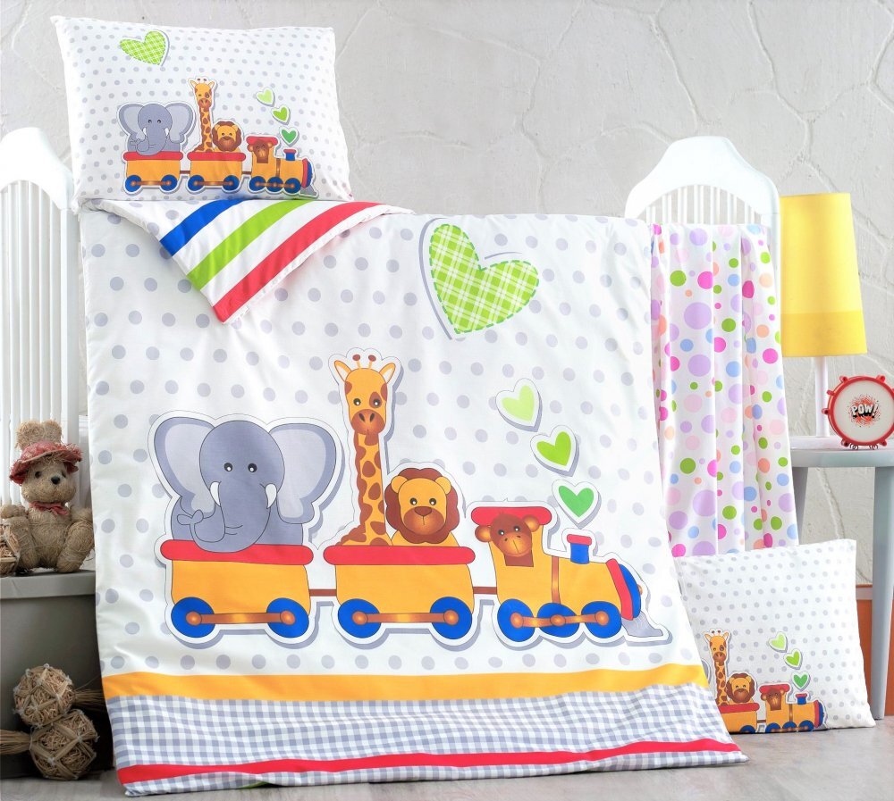Victoria Home Set lenjerie 6 piese Bumbac Ranforce Madagascar 120x60 cm