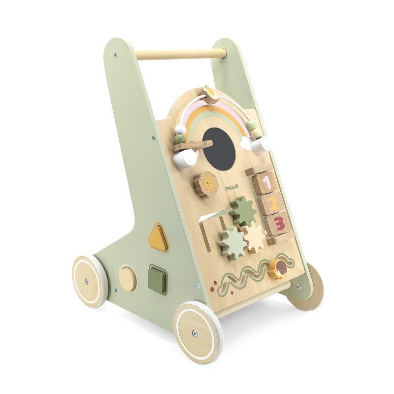 Viga Antemergator cu activitati PolarB Montessori verde