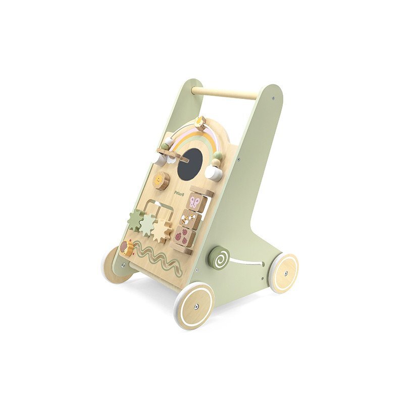 Viga Antemergator cu activitati PolarB Montessori verde