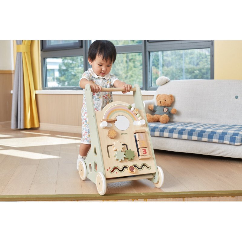 Viga Antemergator cu activitati PolarB Montessori verde