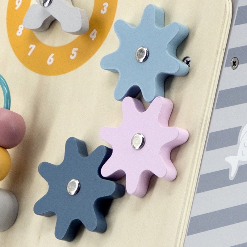 Viga Antemergator gri cu activitati tip Montessori PolarB