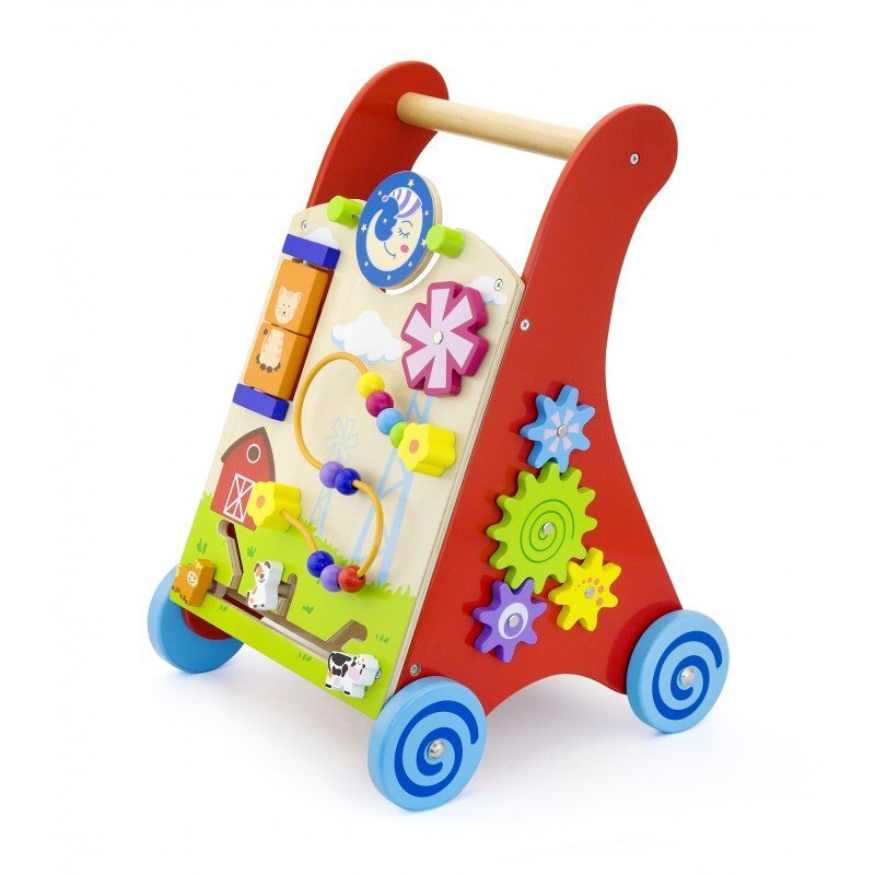 Viga Antemergator rosu cu activitati tip Montessori