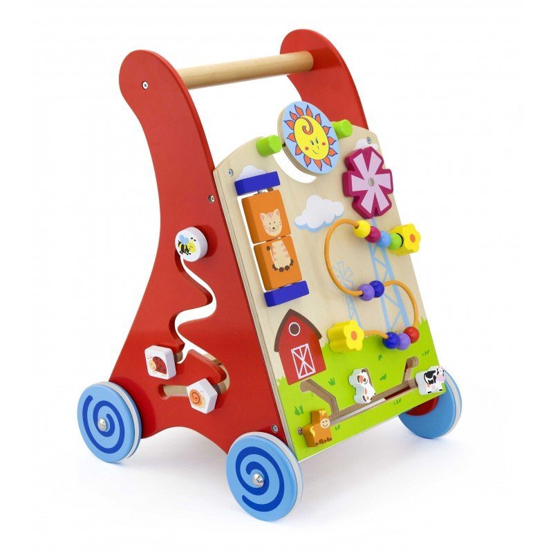 Viga Antemergator rosu cu activitati tip Montessori