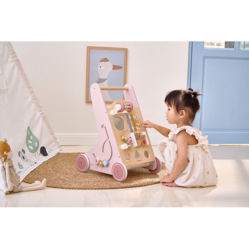 Viga Antemergator roz cu activitati Montessori PolarB