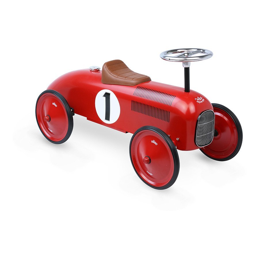 VILAC Masina pentru copii fara pedale metal rosie cu design retro si roti din cauciuc de la 18 luni