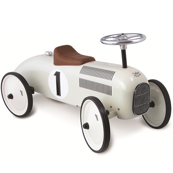 VILAC Masinuta pentru copii fara pedale metal Alb cu design retro si roti din cauciuc de la 18 luni