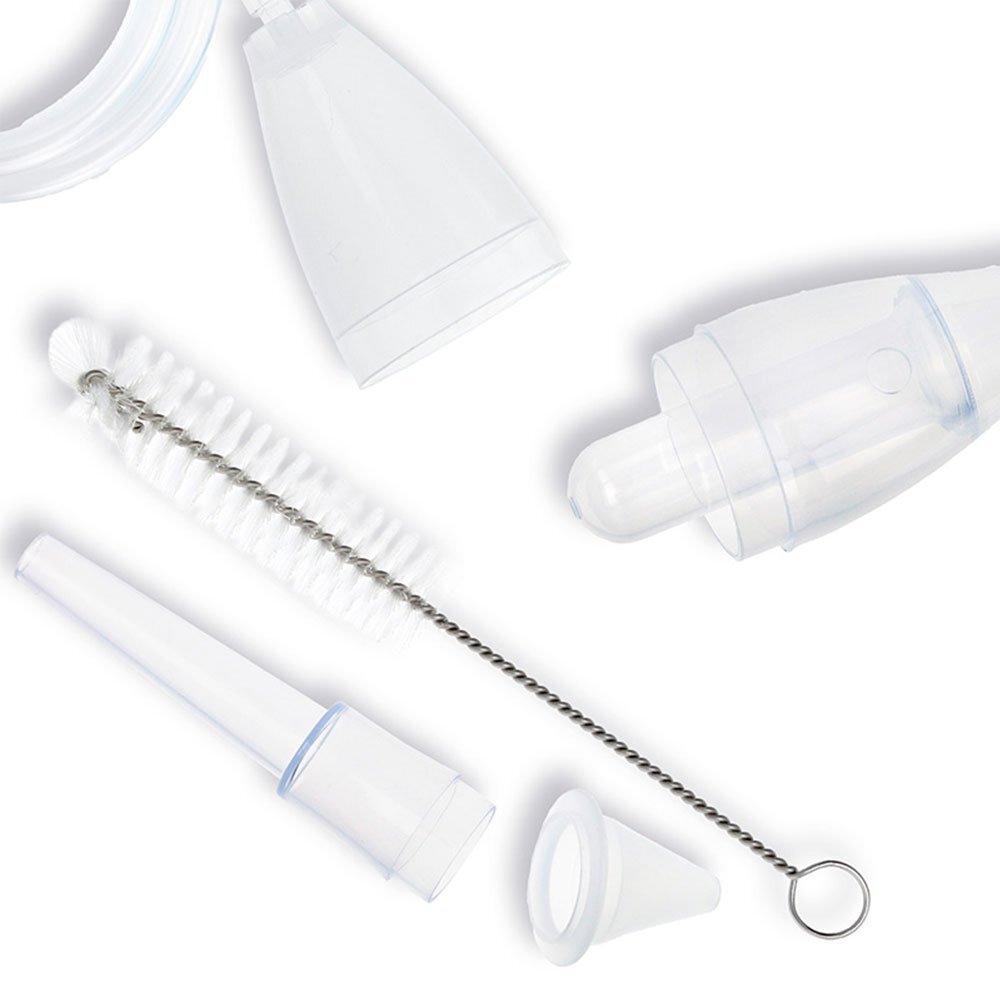 VITAMMY Aspirator nazal Katarino cu conectare la aspiratorul de uz casnic varf moale din silicon eficient igienic si perie de curatare