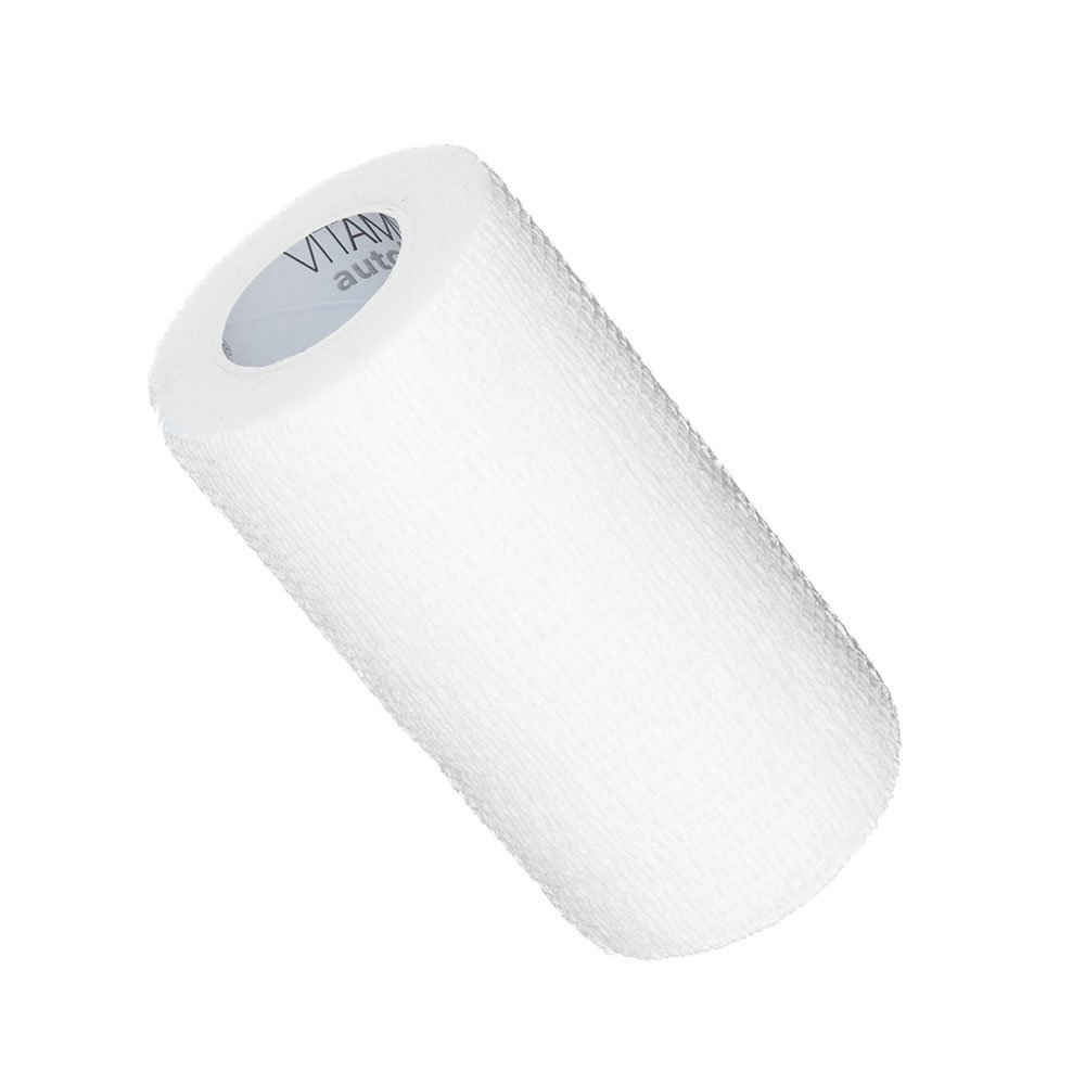 VITAMMY Bandaj elastic autoadeziv Autoband tehnologie cu microfibre fara lipici rezistent la apa 10x450 cm alb