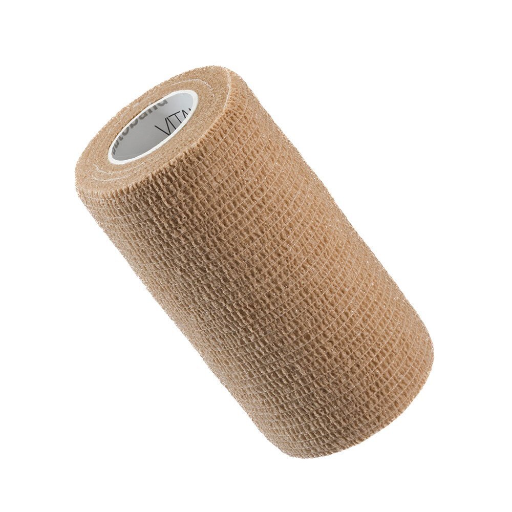 VITAMMY Bandaj elastic autoadeziv Autoband tehnologie cu microfibre fara lipici rezistent la apa 10x450 cm bej