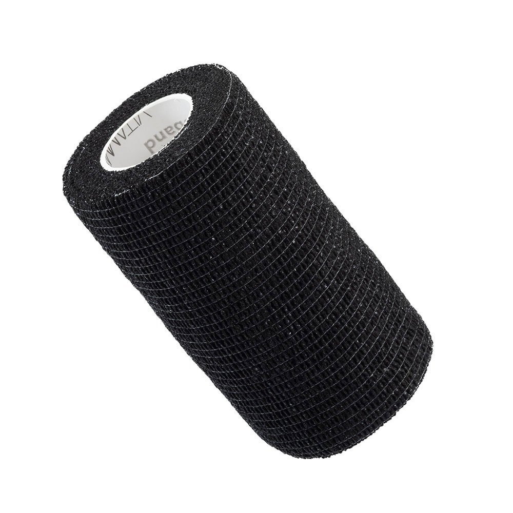 VITAMMY Bandaj elastic autoadeziv Autoband tehnologie cu microfibre fara lipici rezistent la apa 10x450 cm negru