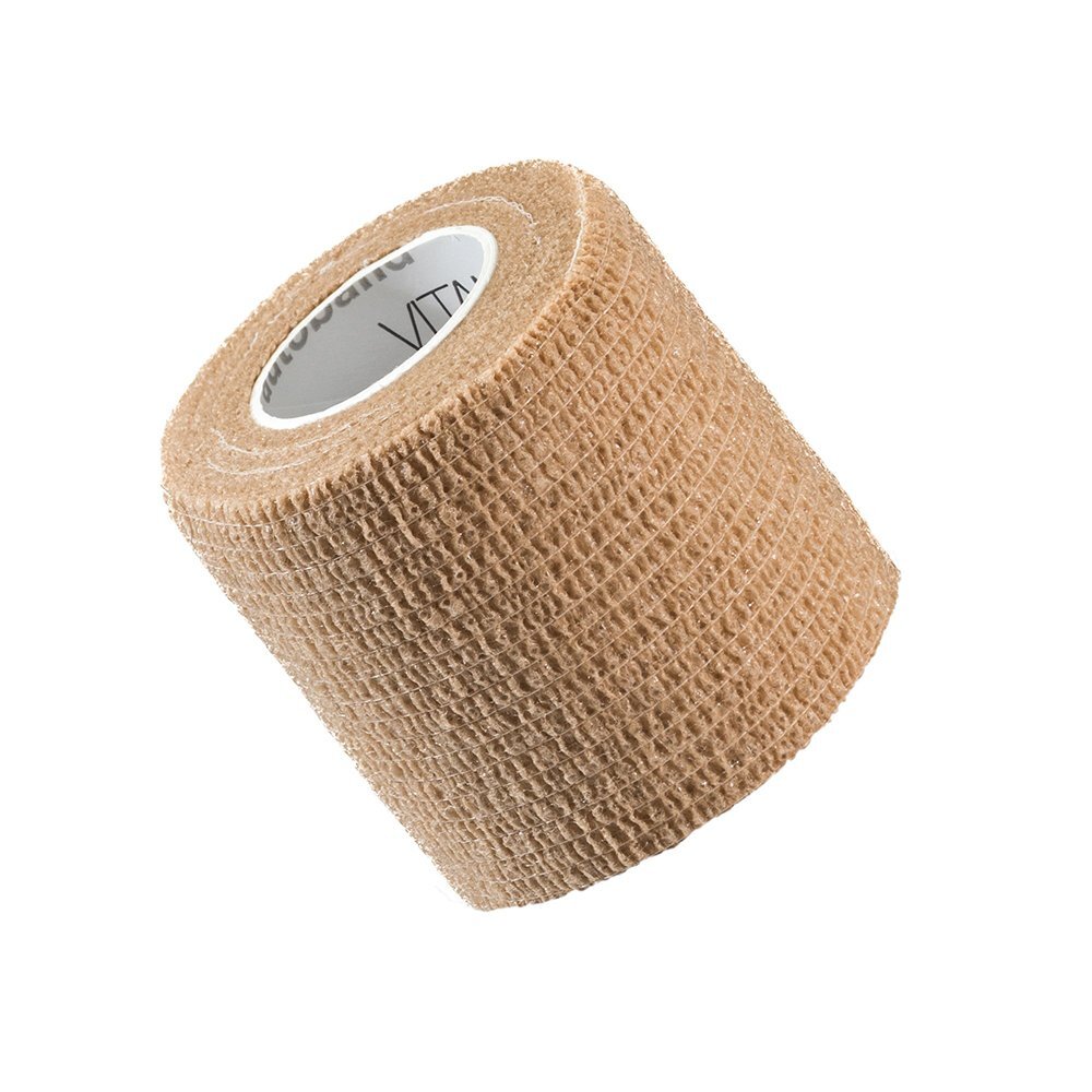 VITAMMY Bandaj elastic autoadeziv Autoband tehnologie cu microfibre fara lipici rezistent la apa 5 x 450 cm bej