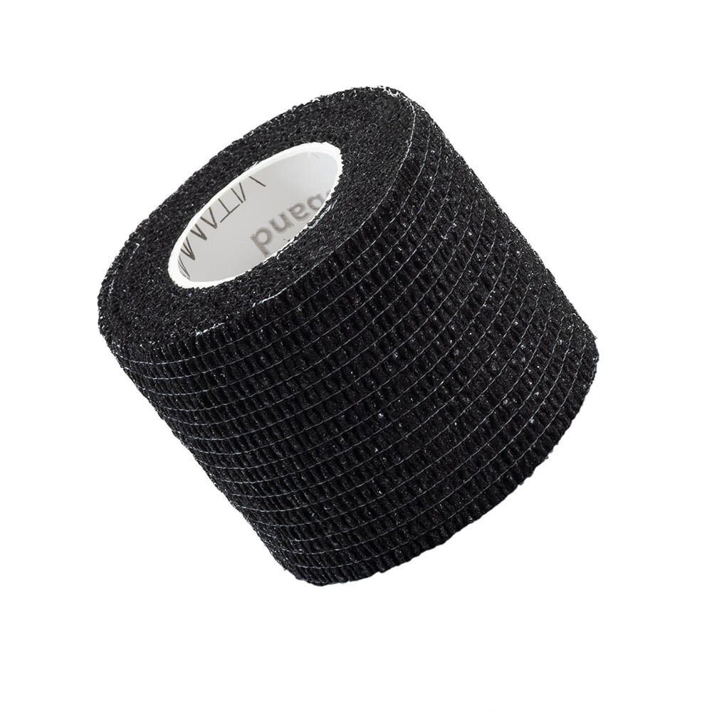 VITAMMY Bandaj elastic autoadeziv Autoband tehnologie cu microfibre fara lipici rezistent la apa 5 x 450 cm negru