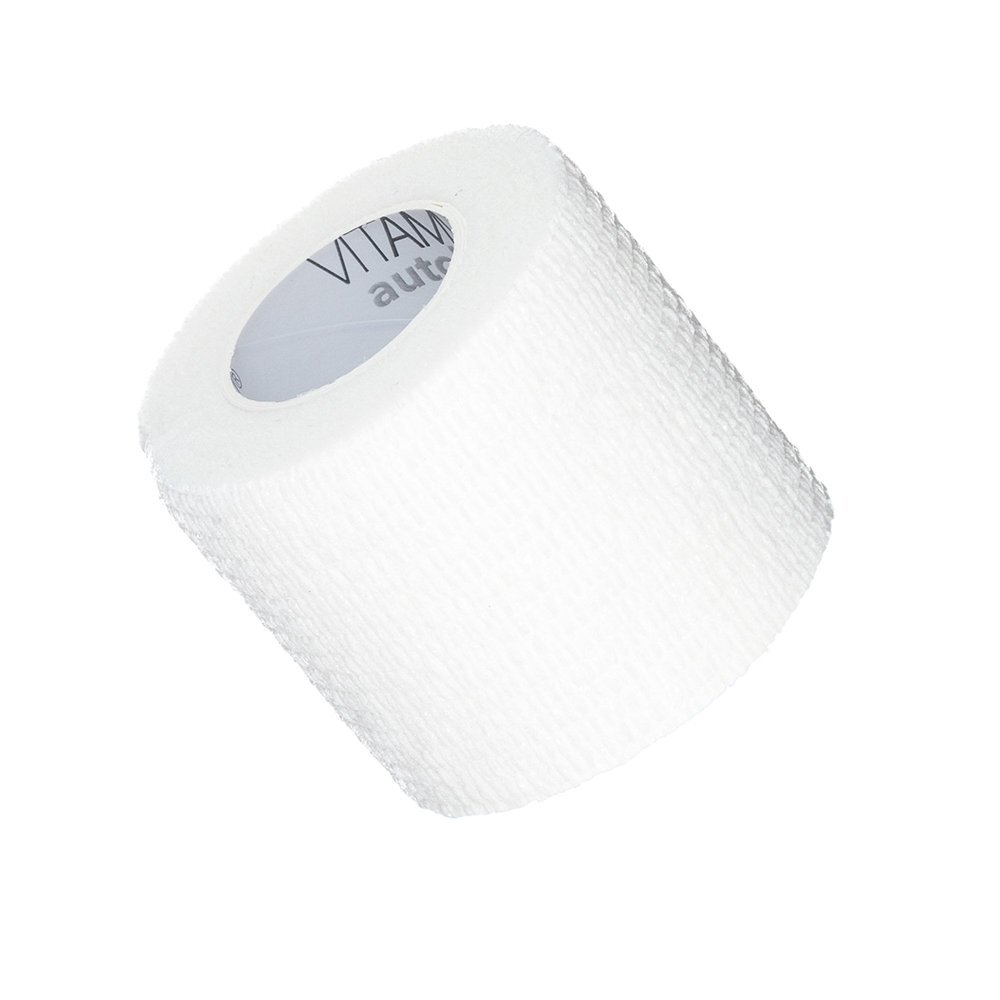 VITAMMY Bandaj elastic autoadeziv Autoband tehnologie cu microfibre fara lipici rezistent la apa 5x450 cm alb