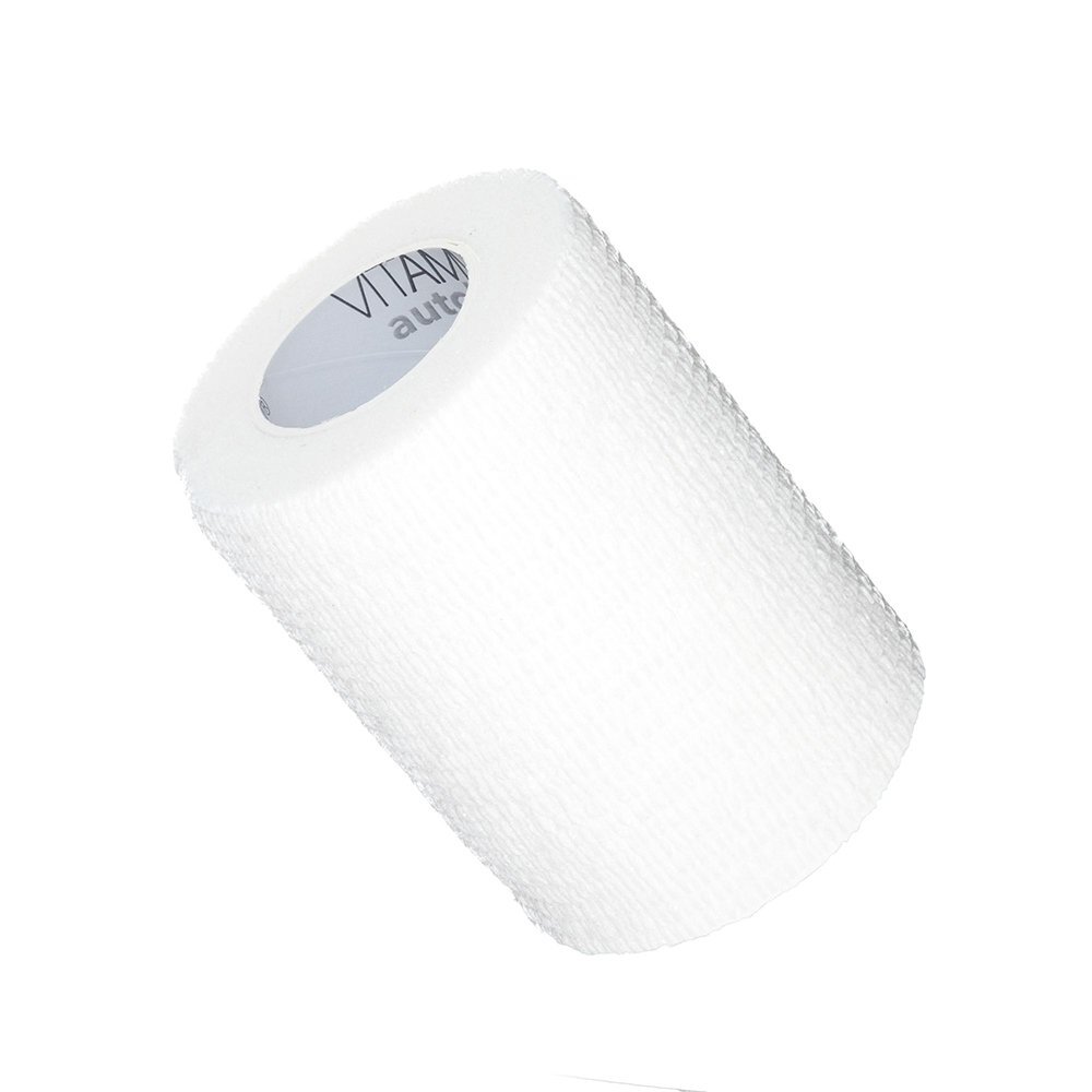 VITAMMY Bandaj elastic autoadeziv Autoband tehnologie cu microfibre fara lipici rezistent la apa 7.5x450 cm alb