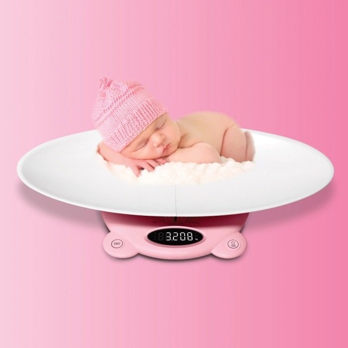 VITAMMY Cantar electronic Babycinno 4 in 1 pentru nou-nascuti bebelusi roz