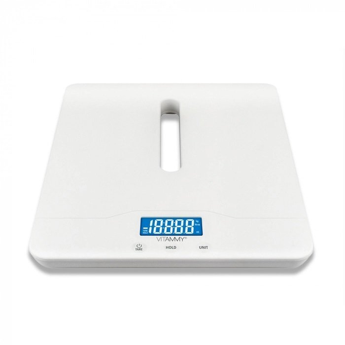 VITAMMY Cantar electronic Grow pentru nou-nascuti sugari copii si adulti tava detasabila ecran LCD greutate maxima 100 kg
