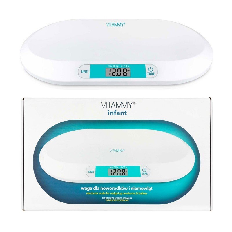 VITAMMY Cantar electronic Infant pentru prematuri nou-nascuti si bebelusi Ecran LCD