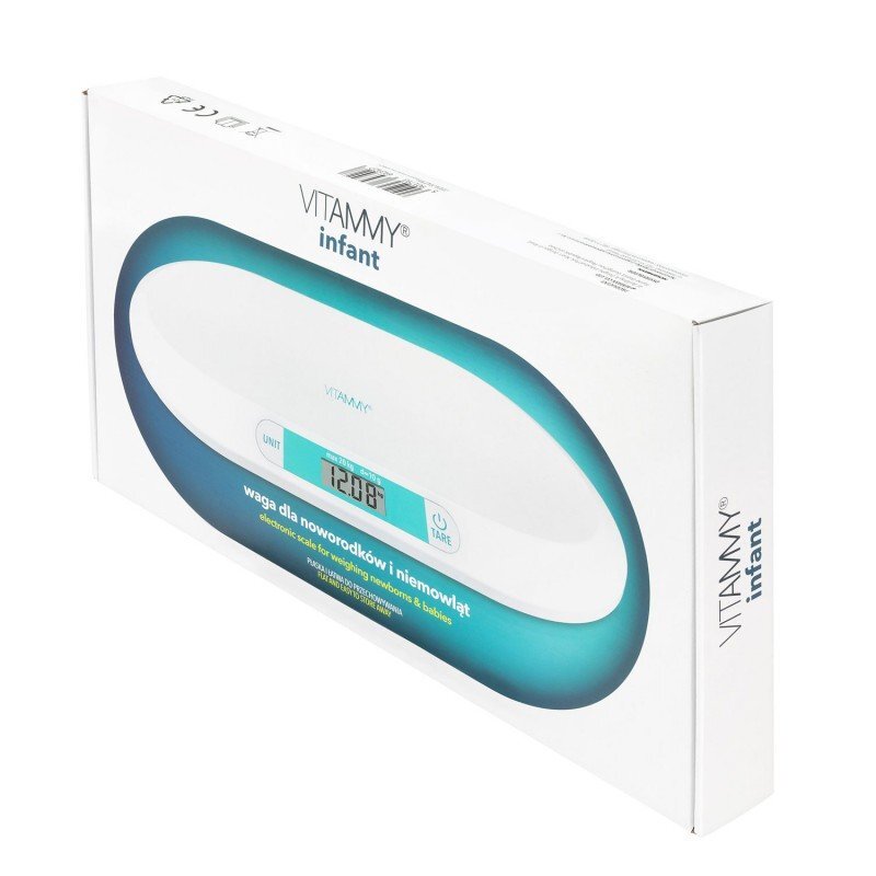 VITAMMY Cantar electronic Infant pentru prematuri nou-nascuti si bebelusi Ecran LCD