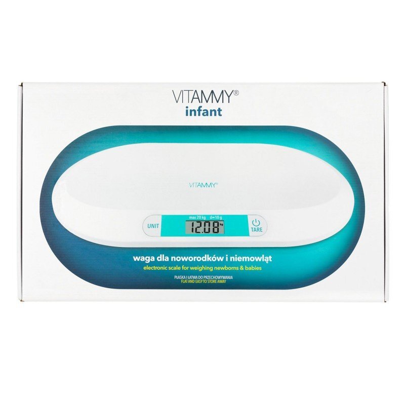 VITAMMY Cantar electronic Infant pentru prematuri nou-nascuti si bebelusi Ecran LCD