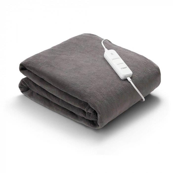 VITAMMY Patura cu incalzire electrica huggy plaid 180 x 130 cm gri inchis