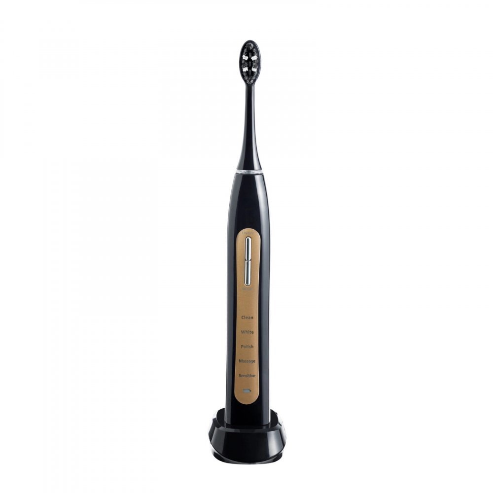 VITAMMY Periuta de dinti electrica Aurum 96000 vibratiimin 5 moduri de periaj incarcare wireless negruauriu