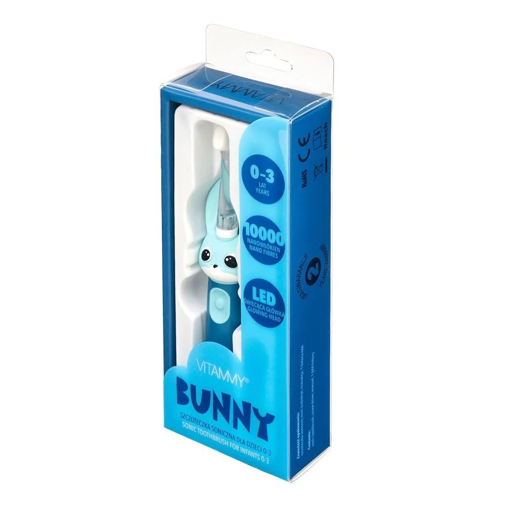 VITAMMY Periuta de dinti electrica Bunny Blue pentru copii 0-3 ani