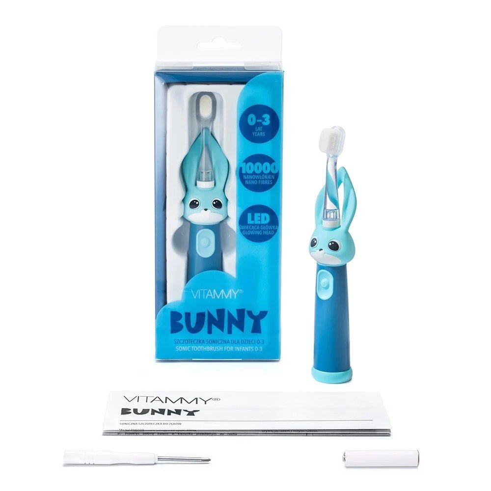 VITAMMY Periuta de dinti electrica Bunny Blue pentru copii 0-3 ani