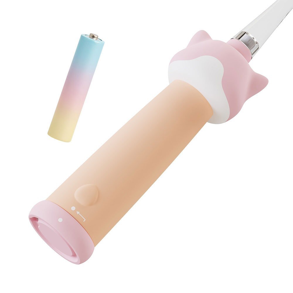 VITAMMY Periuta de dinti electrica ePUPPY Roz pentru copii 0-6 ani cu lumina LED 24.000 de miscari sonice pe minut 2 capete periuta incluse 2 moduri de functionare si timer