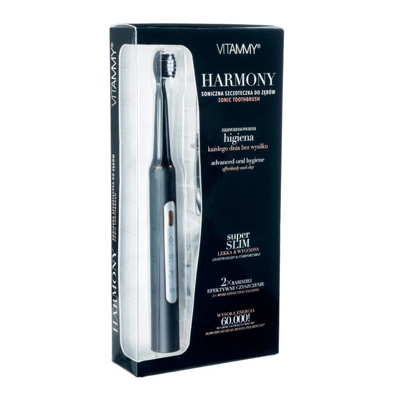 VITAMMY Periuta de dinti electrica Harmony 60000 vibratiimin 3 moduri de periaj negru TB8132-CE