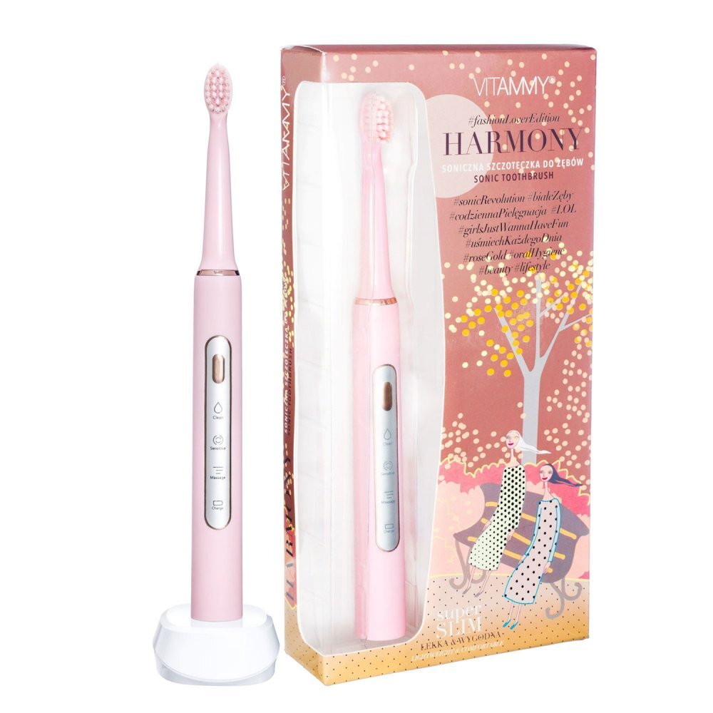 VITAMMY Periuta de dinti electrica Harmony 60000 vibratiimin 3 moduri de periaj roz TB8132-CE