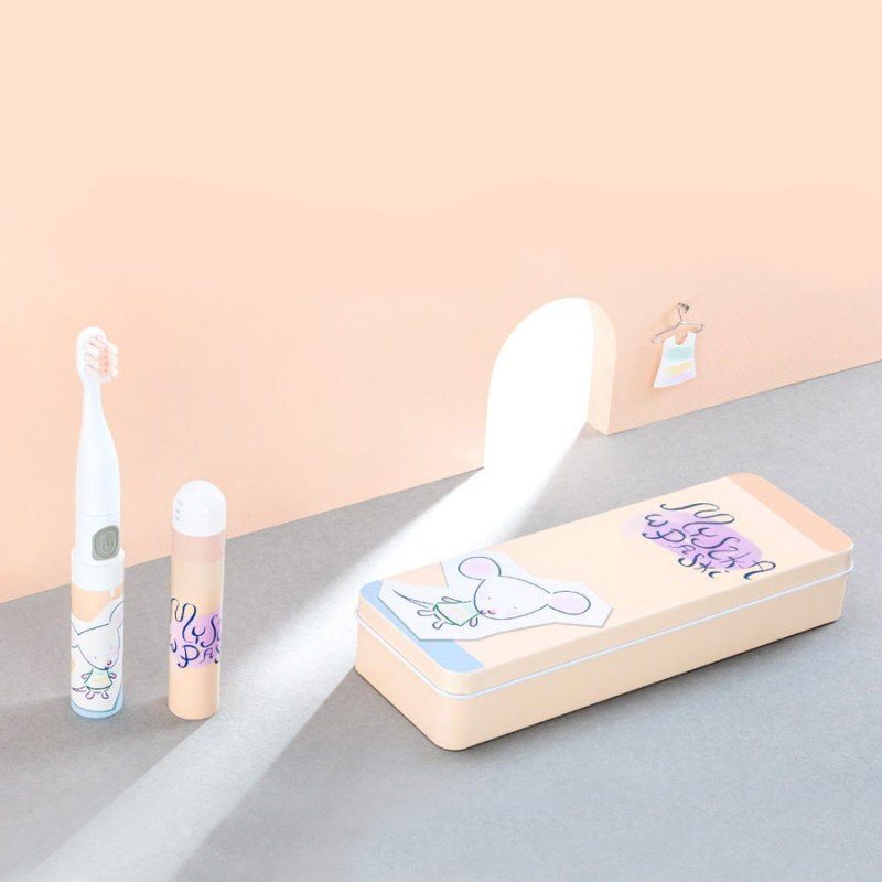VITAMMY Periuta de dinti electrica Smile Minimini+ pentru copii 3 + cutie travel soricel