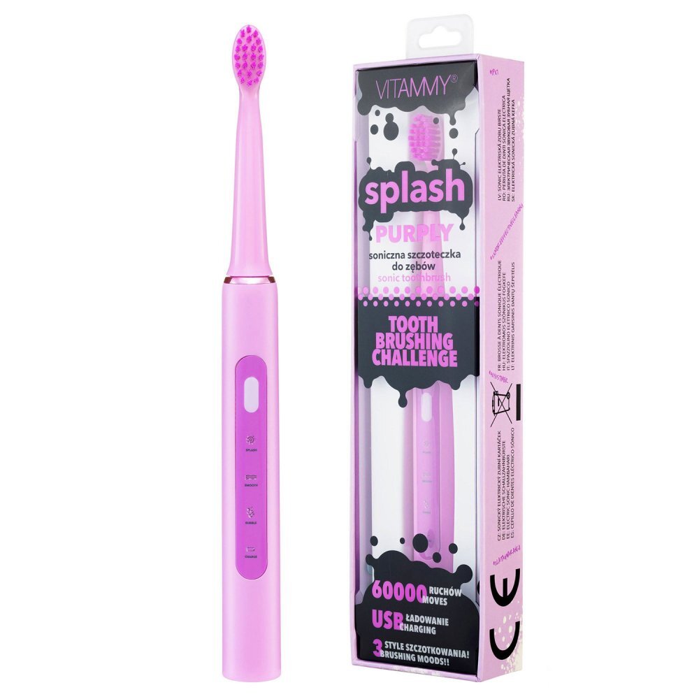VITAMMY Periuta de dinti electrica Splash TB8132A-CE Purply 60000 vibratiimin violet