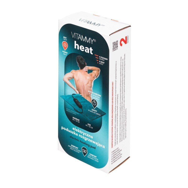 VITAMMY Perna cu incalzire electrica Heat JY6500 Amazonite pentru spate si gat verde inchis
