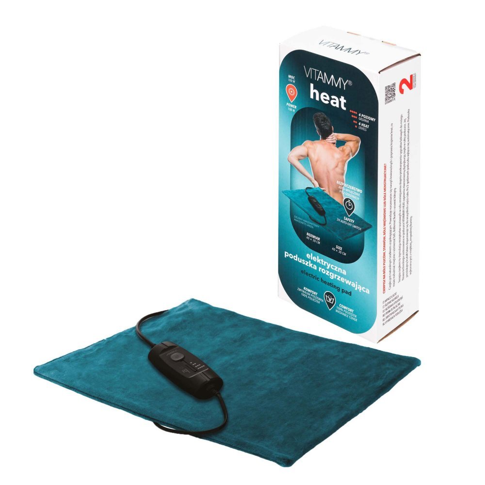 VITAMMY Perna cu incalzire electrica Heat JY6500 Amazonite pentru spate si gat verde inchis