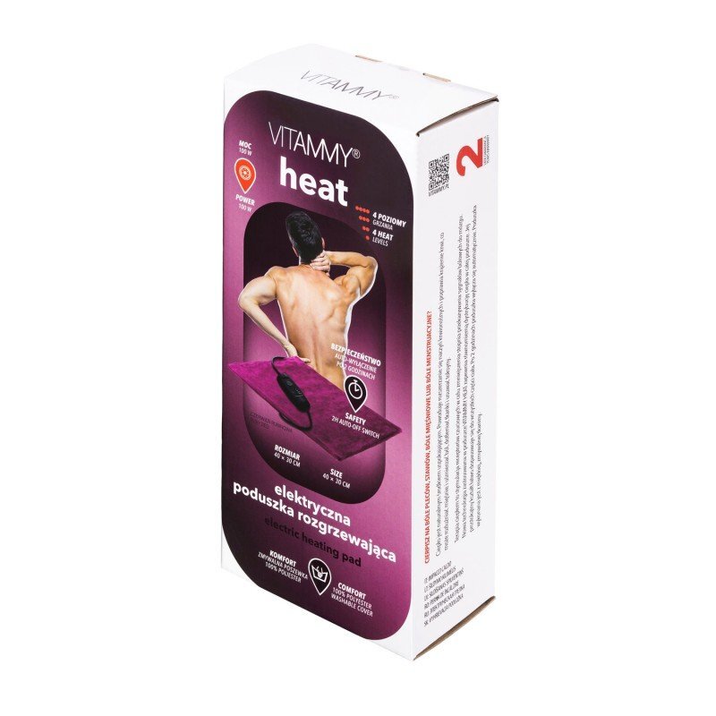 VITAMMY Perna cu incalzire electrica Heat JY6500 Ruby pentru spate si gat rosu rubiniu