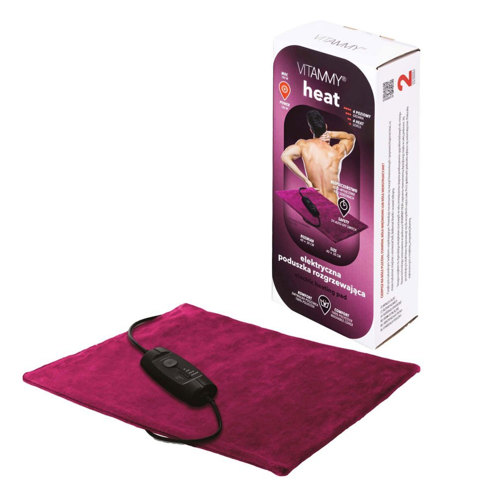 VITAMMY Perna cu incalzire electrica Heat JY6500 Ruby pentru spate si gat rosu rubiniu