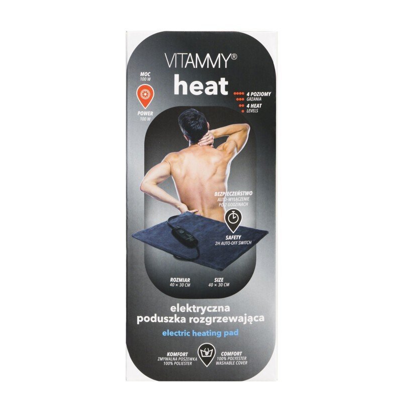 VITAMMY Perna cu incalzire electrica Heat pentru spate si gat gri inchis
