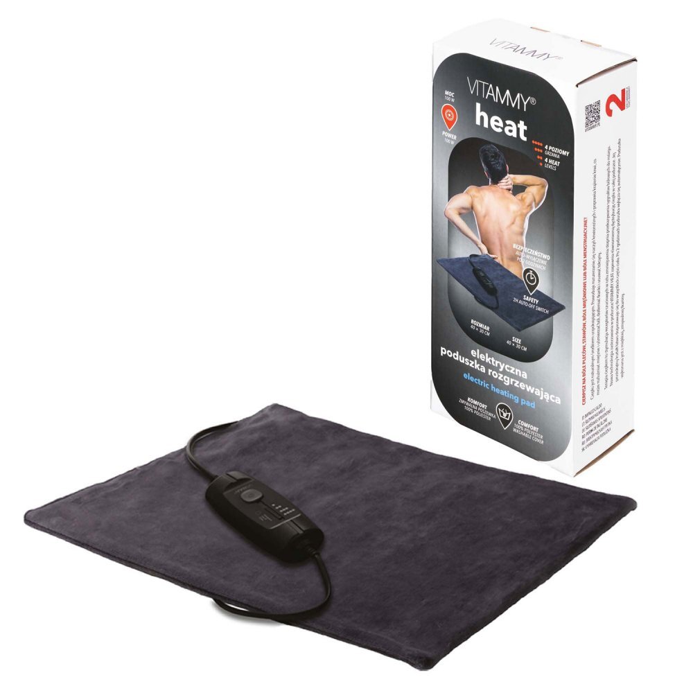 VITAMMY Perna cu incalzire electrica Heat pentru spate si gat gri inchis