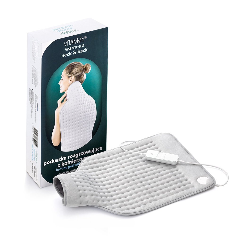 VITAMMY Perna cu incalzire electrica Warm-up cu guler pentru gat si spate 63 x 42 cm