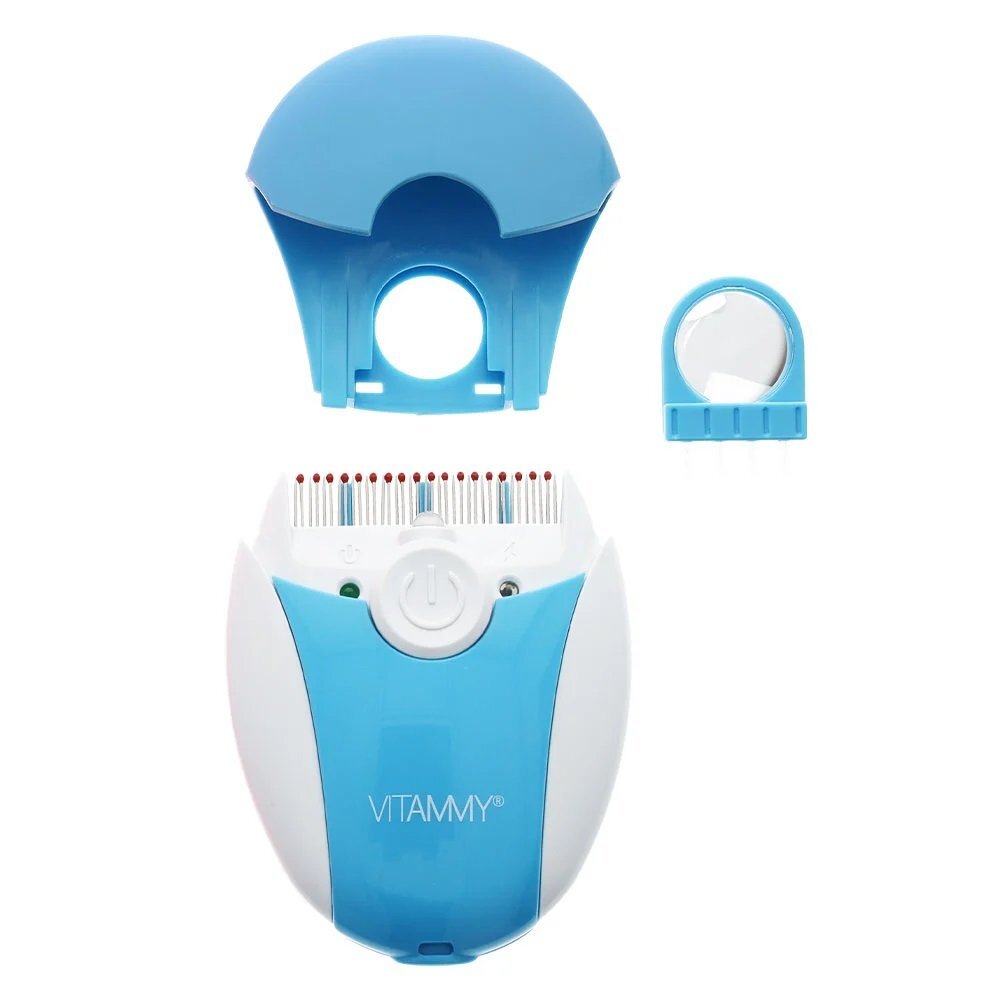 VITAMMY Pieptene electric cu LED Ufo exterminator de paduchi albastru