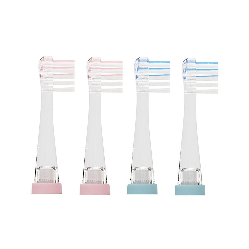 VITAMMY Set 4 rezerve pentru periuta de dinti Nova compatibile cu periutele de dinti electrice Bunny si ePUPPY pentru copii 3-6 ani roz si albastru