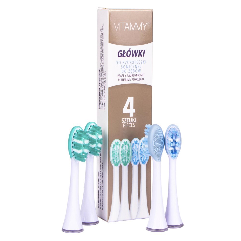 VITAMMY Set 4 rezerve pentru periute de dinti Pearl + Aurum Rose si Platinum