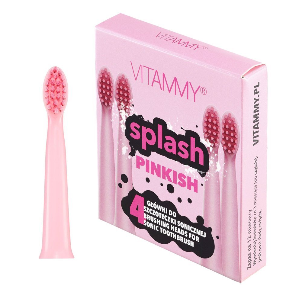 VITAMMY Set 4 rezerve periuta de dinti Splash TH1811-4 Pinkish roz
