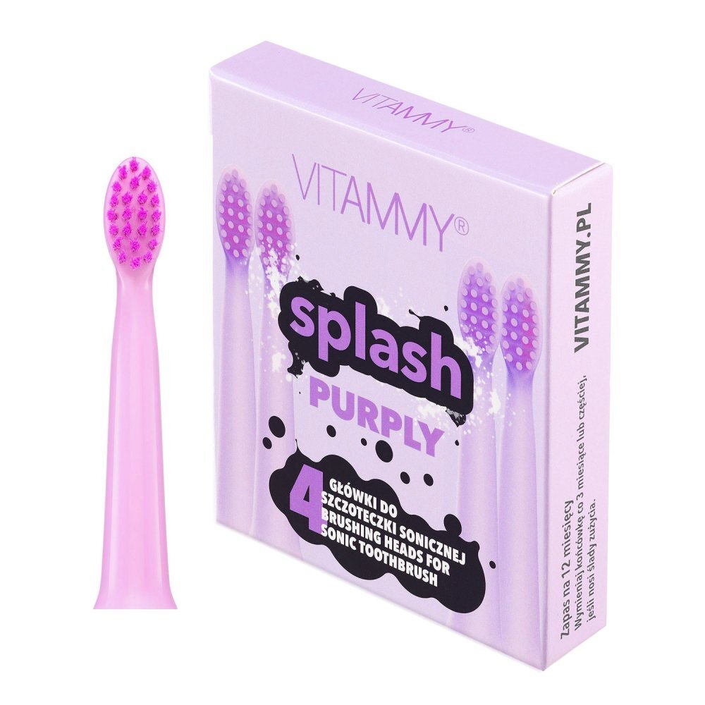 VITAMMY Set 4 rezerve periuta de dinti Splash TH1811-4 Purply violet