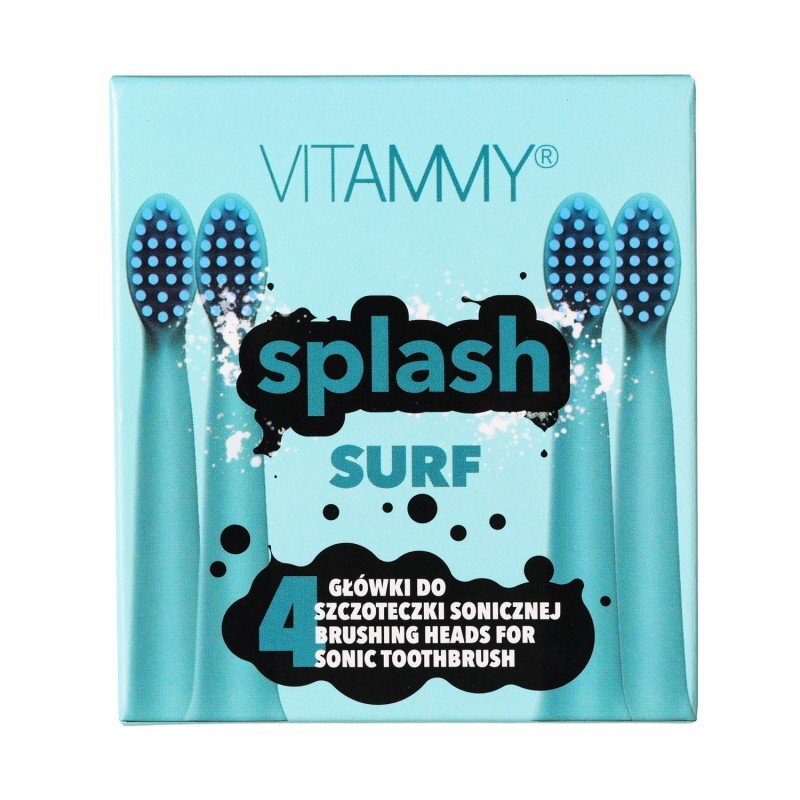 VITAMMY Set 4 rezerve periuta de dinti Splash TH1811-4 Surf albastru