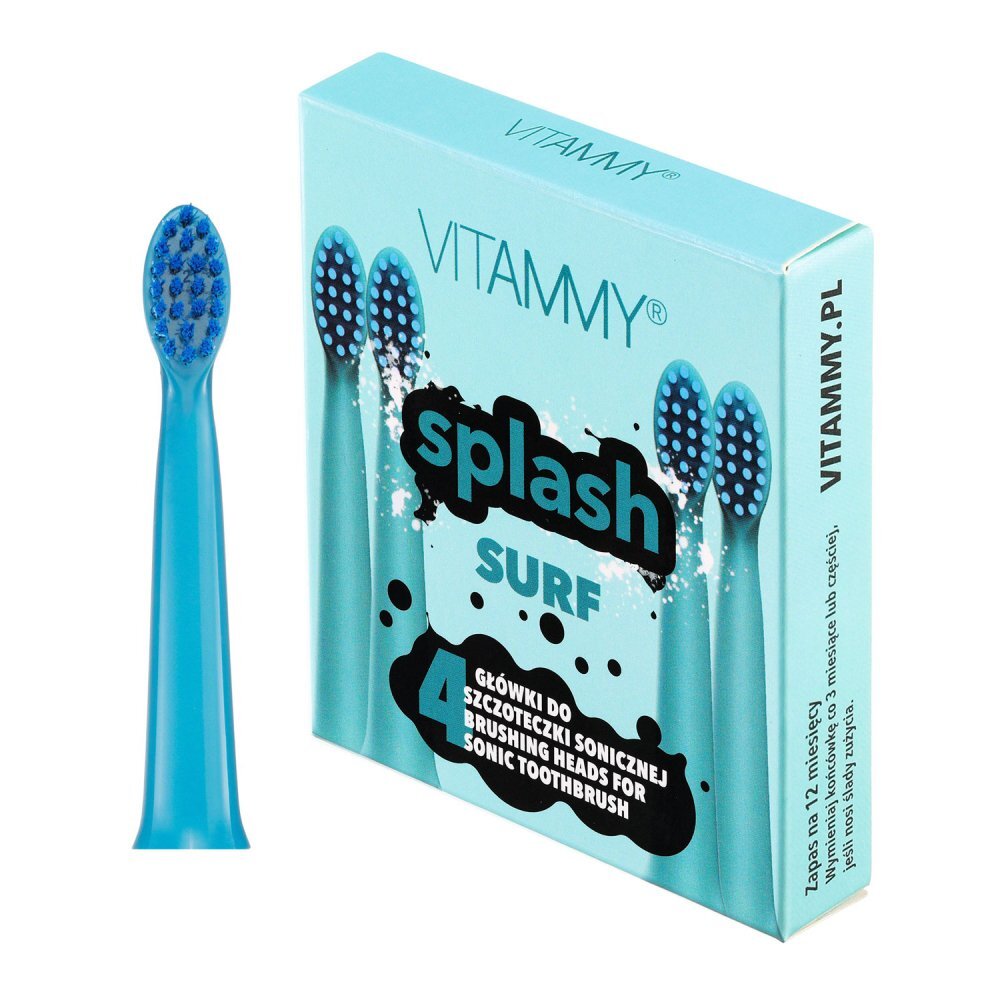 VITAMMY Set 4 rezerve periuta de dinti Splash TH1811-4 Surf albastru