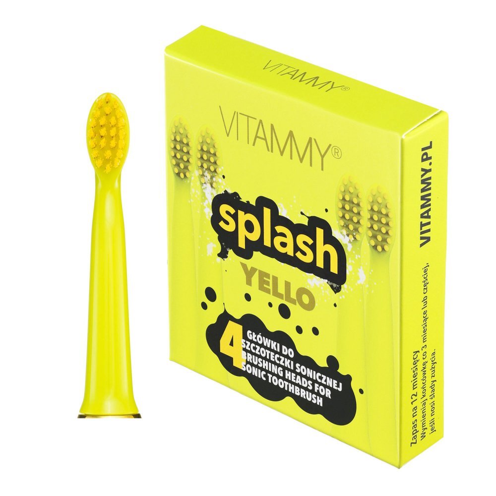 VITAMMY Set 4 rezerve periuta de dinti Splash TH1811-4 Yello galben