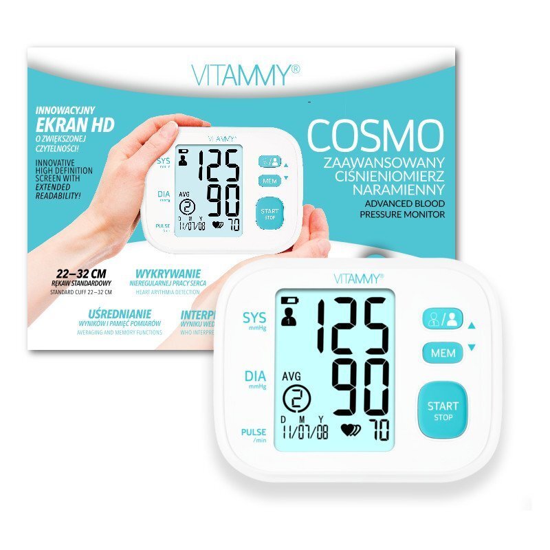VITAMMY Tensiometru electronic de brat Cosmo manseta 22-32 cm albturcoaz